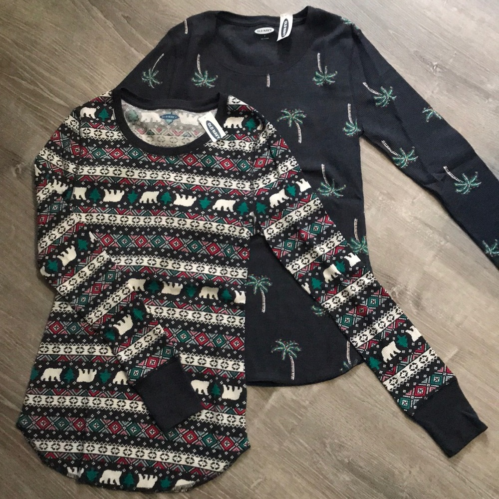 Two NWT Old Navy Christmas Thermals